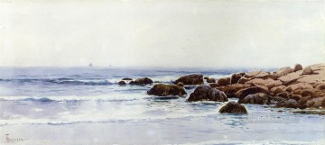 風景 Painting - ロッキーコースト沖のヨット モダンなビーチサイド アルフレッド・トンプソン・ブリチャー